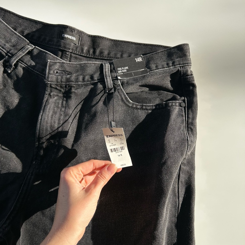 Express Black 70’s Flare Jeans